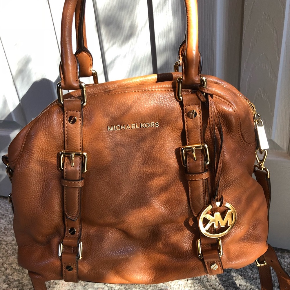 Michael Michael Kors Bedford Satchel In Luggage